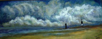 oil on canvas-Spurn Point